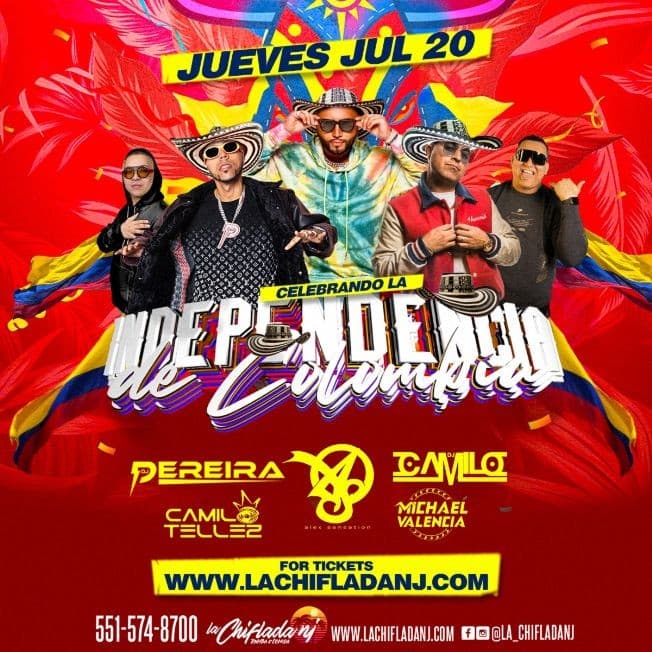 Event - ALEX SENSATION EN VIVO EN LA CHIFLADA - Paterson, New Jersey - July 20, 2023 | concert tickets