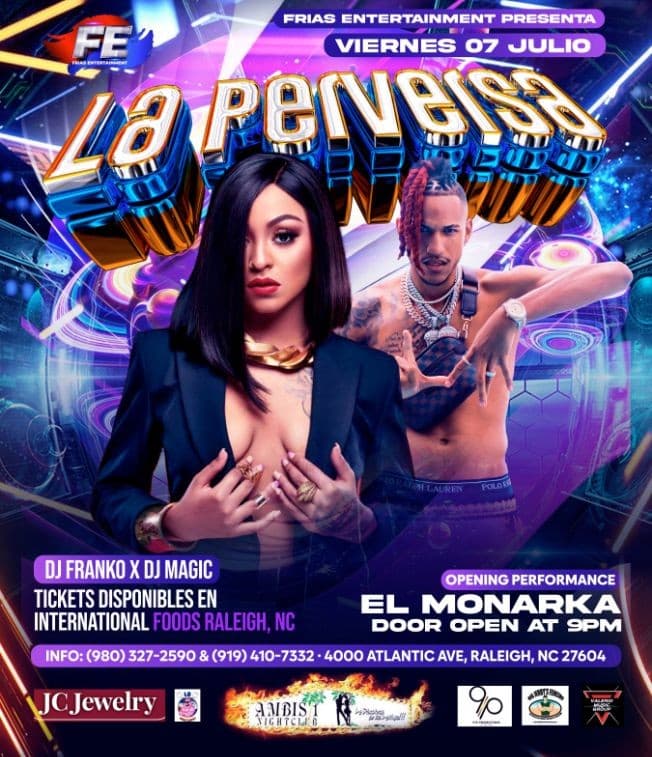 Event - LA PERVERSA RALEIGH - Raleigh, North Carolina - July 7, 2023 | concert tickets