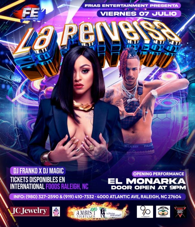 Event - LA PERVERSA RALEIGH - Raleigh, North Carolina - July 7, 2023 | concert tickets