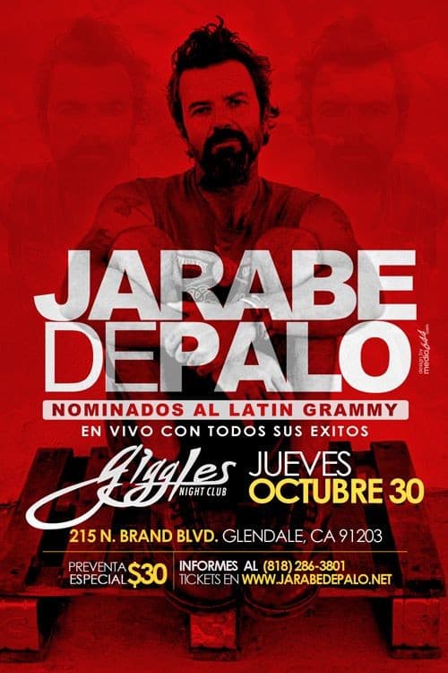 Event - Jarabe de Palo en Los Angeles - Glendale, California - October 30, 2014 | concert tickets