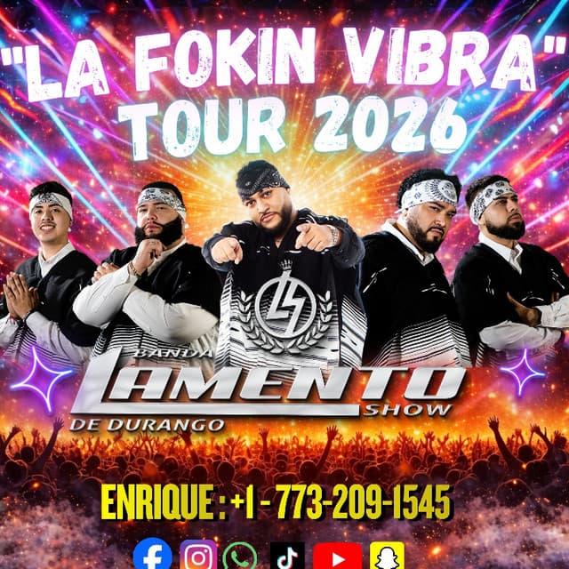 Artist "Banda Lamento Show de Durango" b6a40d67-4b2c-4c49-a1af-358314270c2d on Tickeri