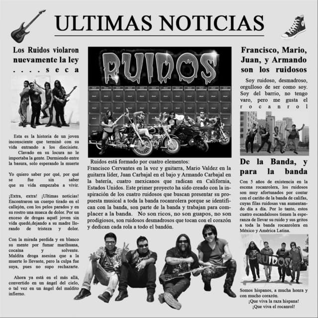 Artist "Ruidos" 3f22f894-244a-4620-a74d-da7056a41bd5 on Tickeri