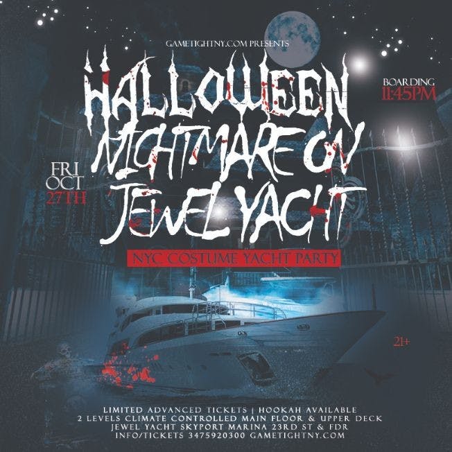 Event - NYC Halloween Nightmare on Jewel Yacht Skyport Marina Costume Party 2023
